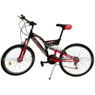 BICICLETTA 24" ROCKIN BIAMMORTIZZATA CON SOSPENSIONE REGOLABILE E CAMBIO SHIMANO 21 VEL BTB24