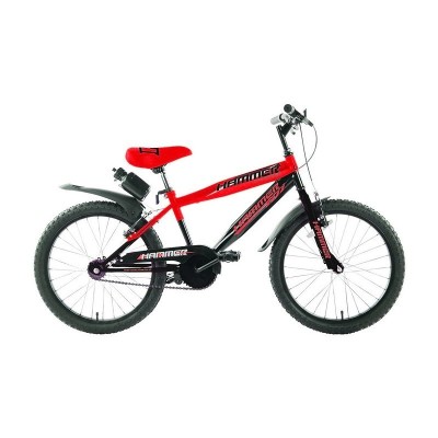 BICICLETTA PER  BAMBINI 20" HAMMER ROSSA CON BORRACCIA, 2 FRENI, MOVIMENTI A SFERA BKT DM20