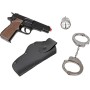 SET AGENTE DI POLIZIA DIE-CAST CON PISTOLA, MANETTE E ACCESSORI ITN 4256