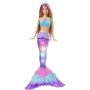 BAMBOLA 30 CM SIRENA LUCI SCINTILLANTI BARBIE DREAMTOPIA MATTEL HDJ36