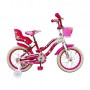 BICICLETTA PER BAMBINI 14" BUTTERFLY CON CESTINO, PORTABAMBOLE E MOVIMENTO SFERA BU14/2