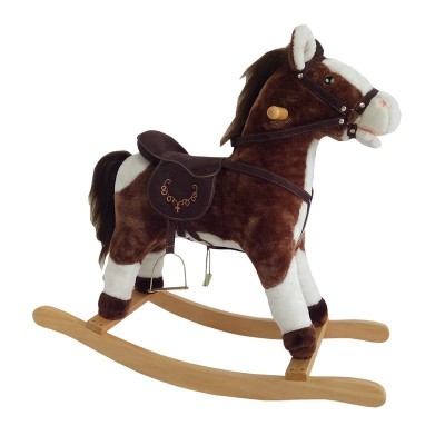 CAVALLO A DONDOLO MARRONE 60 CM CON SUONI TOYLAND JR603