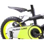 BICICLETTA PER BAMBINI 12" BMX FLASH LINE GIALLA CON PARAFANGHI, COPRICATENA E MOVIMENTI SFERA FLA12