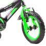 BICICLETTA PER BAMBINI 12" BMX FLASH LINE VERDE CON PARAFANGHI, COPRICATENA E MOVIMENTI SFERA FLA12