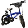 BICICLETTA PER BAMBINI 14" BMX BLU CON PARAFANGHI, BORRACCIA E MOVIMENTI SFERA BM14