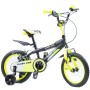 BICICLETTA PER BAMBINI 14" BMX FLASH LINE GIALLA CON PARAFANGHI, COPRICATENA E MOVIMENTI SFERA FLA14