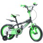 BICICLETTA PER BAMBINI 14" BMX FLASH LINE VERDE CON PARAFANGHI, COPRICATENA E MOVIMENTI SFERA FLA14