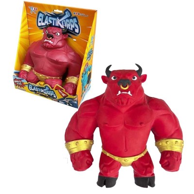 PERSONAGGIO GIGANTE MAXI BULLO ROSSO ALLUNGABILE ELASTIKORPS FIGHTER CICABOOM