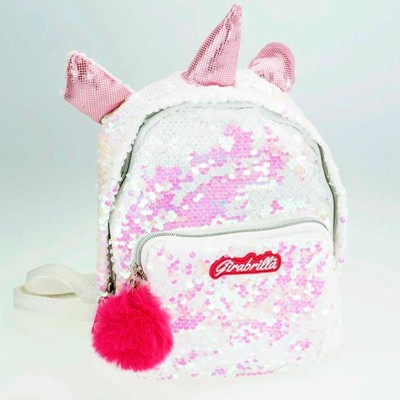 ZAINO ROSA BIANCO GIRABRILLA UNICORNO NICE 02530