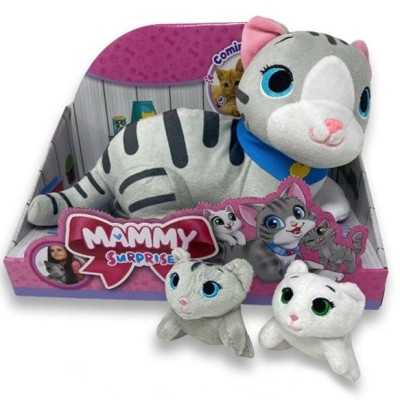 MAMMA GATTO GRIGIO CON CUCCIOLI A SORPRESA MAMMY SURPRISE SBABAM 643974