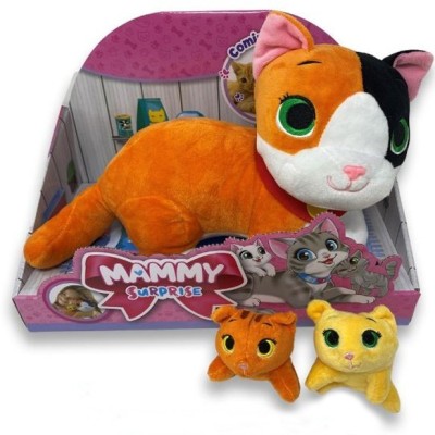 MAMMA GATTO TRICOLORE CON CUCCIOLI A SORPRESA MAMMY SURPRISE SBABAM 643950