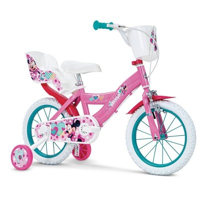 BICICLETTA PER BAMBINI 14" DISNEY MINNIE CON 2 FRENI E CESTINO HUFFY 120145110