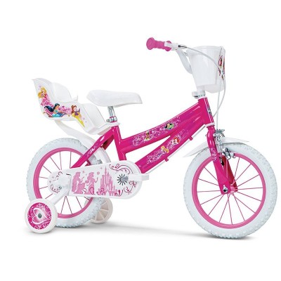 BICICLETTA PER BAMBINI 14" PRINCIPESSE DISNEY CON 2 FRENI E CESTINO HUFFY 120145105