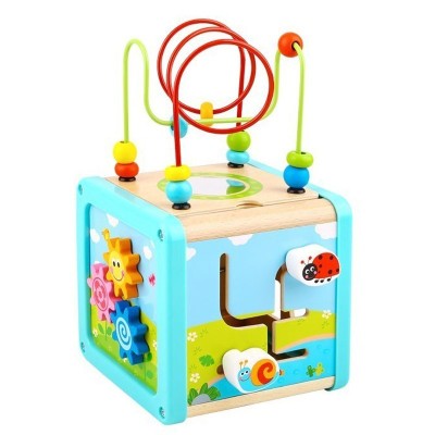 CUBO IN LEGNO MULTI ATTIVITÀ TOOKY TOY TL088