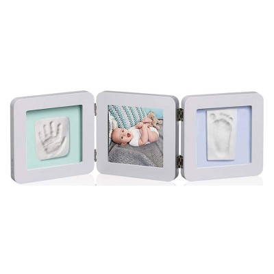 PORTAFOTO GRIGIO PASTELLO CON 2 KIT IMPRONTE PER CALCHI MY BABY TOUCH BABY ART 34120140