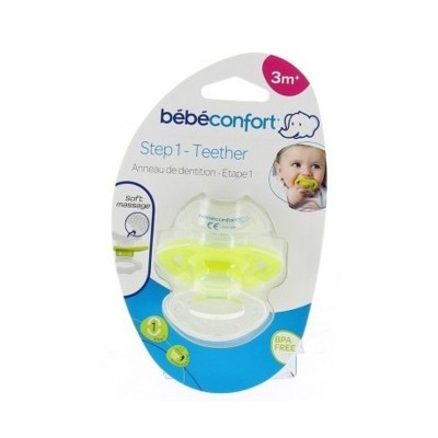 CIUCCIO MASSAGGIAGENGIVE IN SILICONE 3+ MESI STEP1-TEETHER BÉBÉ CONFORT 30000908