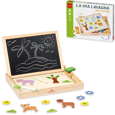 LA MIA LAVAGNA 2 IN 1 LEARN AND PLAY CON FORMINE IN LEGNO DAL NEGRO 054021