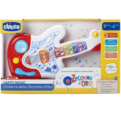 CHITARRA ELETTRONICA ZECCHINO D'ORO HAPPY MUSIC CON LUCI E SIUONI CHICCO 11087