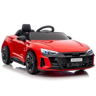 AUTO ELETTRICA PER BAMBINI AUDI ETRON ROSSO 12V CON PORTIERE APRIBILI, MP3, LUCI E SUONI