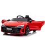 AUTO ELETTRICA PER BAMBINI AUDI ETRON ROSSO 12V CON PORTIERE APRIBILI, MP3, LUCI E SUONI