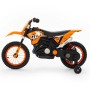 MOTO ELETTRICA PER BAMBINI MOTO CROSS ARANCIONE 6V CON LUCI E SUONI BABY CAR