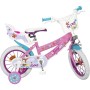 BICICLETTA PER BAMBINI 14" FANTASY WALK CON 2 FRENI E CESTINO TOIMSA 14116