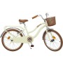 BICICLETTA PER BAMBINI 20" VINTAGE BEIGE CON 2 FRENI E CESTINO TOIMSA 20113