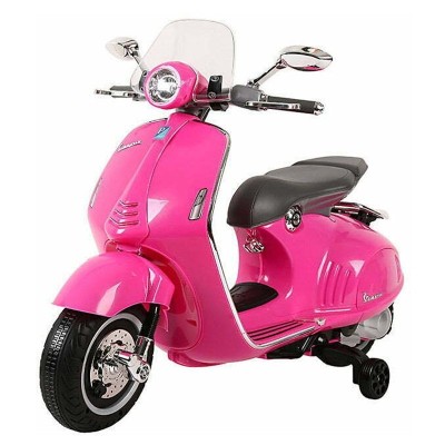 MOTO ELETTRICA PER BAMBINI VESPA PIAGGIO 946 ROSA 12V ING. MP3, LED, SEDILE IN PELLE 00119025/AS236