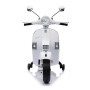 MOTO ELETTRICA PER BAMBINI VESPA PX 150 PIAGGIO BIANCA 12V SUONI, LED, SED. PELLE, RUOTE EVA /236