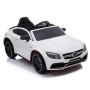 AUTO ELETTRICA PER BAMBINI MERCEDES AMG C63 S BIANCA CON R/C 12V ING MP3, SD, USB E LED (@)