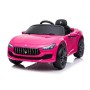 AUTO ELETTRICA PER BAMBINI MASERATI GHIBLI ROSA R/C 12V ING. MP3, LED E PORTIERE APRIBILI LT880