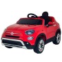 AUTO ELETTRICA PER BAMBINI FIAT 500X ROSSO PASSION R/C 12V, 2 MOTORI, ING.MP3, LED CLB