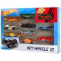 BLISTER 10 VEICOLI SCALA 1:64 HOT WHEELS  MATTEL 54886