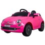 AUTO ELETTRICA PER BAMBINI FIAT 500 NEW ROSA R/C 12V, 2 MOTORI, SEDILE IN PELLE, ING. MP3, LED GQN