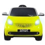 AUTO ELETTRICA PER BAMBINI SMART NEW VERSION GIALLA R/C 2 MOTORI ING. MP3,  E LED GQN/24