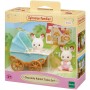 GEMELLI CONIGLIO CIOCCOLATO E CARROZZINA SYLVANIAN FAMILIES EPOCH 5432