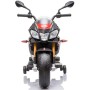 MOTO ELETTRICA PER BAMBINI APRILIA TUONO ITALY 12 V SUONI, LED, CHIAVE, RUOTE EVA