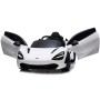 AUTO ELETTRICA PER BAMBINI MCLAREN 720S BIANCA 12V R/C, DASHBOARD TOUCHSCREEN, LUCI E SUONI