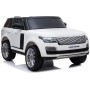 AUTO ELETTRICA PER BAMBINI RANGE ROVER BIANCA 2 POSTI R/C 12V SCHERMO MP4 ,SEDILE IN PELLE, LED