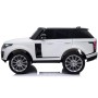 AUTO ELETTRICA PER BAMBINI RANGE ROVER BIANCA 2 POSTI R/C 12V SCHERMO MP4 ,SEDILE IN PELLE, LED