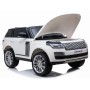 AUTO ELETTRICA PER BAMBINI RANGE ROVER BIANCA 2 POSTI R/C 12V SCHERMO MP4 ,SEDILE IN PELLE, LED