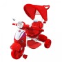 TRICICLO VESPINA DELUXE ROSSO CON MANICO E CAPPOTTINA, INGRESSO MP3 VOLUME REG. 00117006/3612