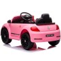 AUTO ELETTRICA PER BAMBINI VOLKSWAGEN THE BEETLE ROSA SMALL R/C 12V LUCI E SUONI, BLUETOOTH