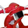 TRICICLO VESPINA DELUXE ROSSO CON MANICO E CAPPOTTINA, INGRESSO MP3 VOLUME REG. 00117006/3612