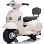 MOTO ELETTRICA PER BAMBINI MINI VESPA GTS PIAGGIO BIANCA 6V CON SCHIENALE, LUCI E SUONI 00120014