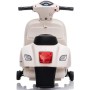 MOTO ELETTRICA PER BAMBINI MINI VESPA GTS PIAGGIO BIANCA 6V CON SCHIENALE, LUCI E SUONI 00120014