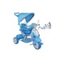 TRICICLO VESPINA AZZURRO CON MANICO E CAPPOTTINA LMT LT854/AS3612