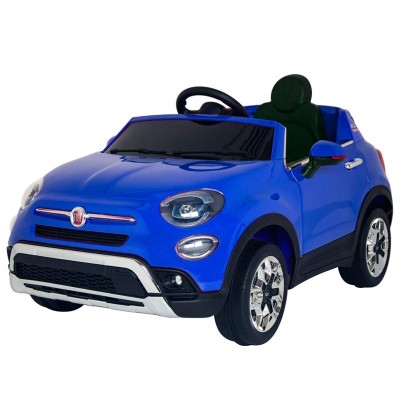 AUTO ELETTRICA PER BAMBINI FIAT 500X BLU ITALY R/C 12V, 2 MOTORI, ING.MP3, LED CLB