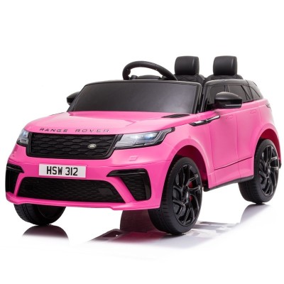 AUTO ELETTRICA PER BAMBINI LAND ROVER VELAR ROSA CON R/C 2,4 GHZ, 12V ING. MP3, MICROSD E USB