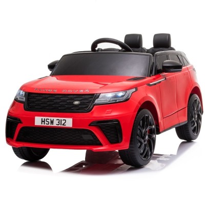 AUTO ELETTRICA PER BAMBINI LAND ROVER VELAR ROSSA CON R/C 2,4 GHZ, 12V ING. MP3, MICROSD E USB